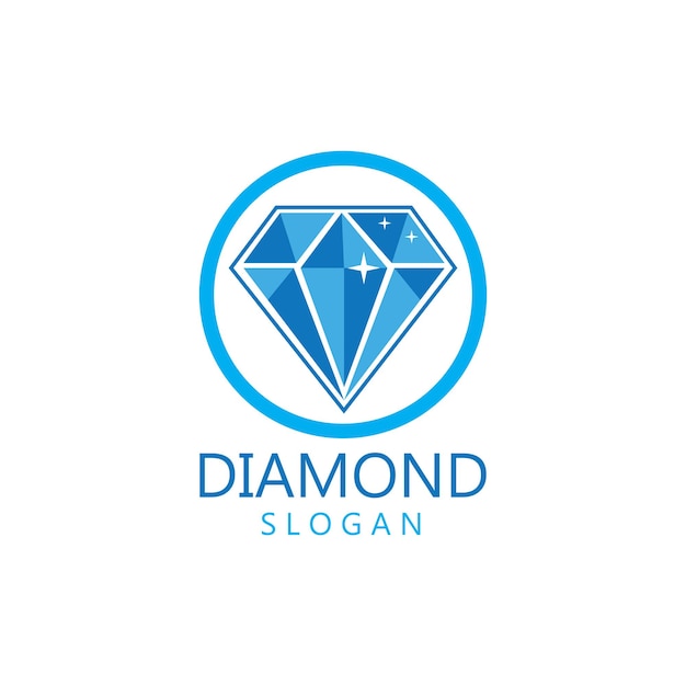 Diamond jewelry Logo Template vector icon illustration design