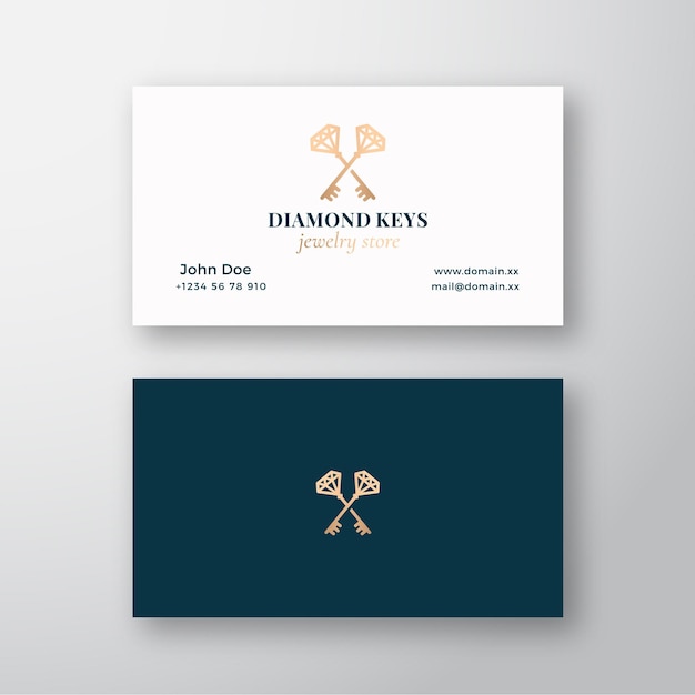 Diamond keys juwelierszaak. abstract teken, symbool of logo-logo en visitekaartje