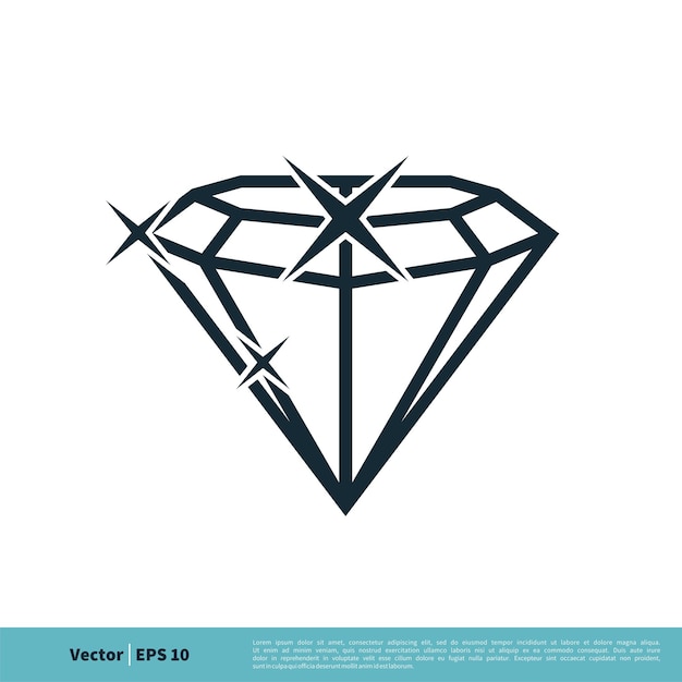 Diamond Line Art Icon Vector Logo Template Illustration Design Vector EPS 10