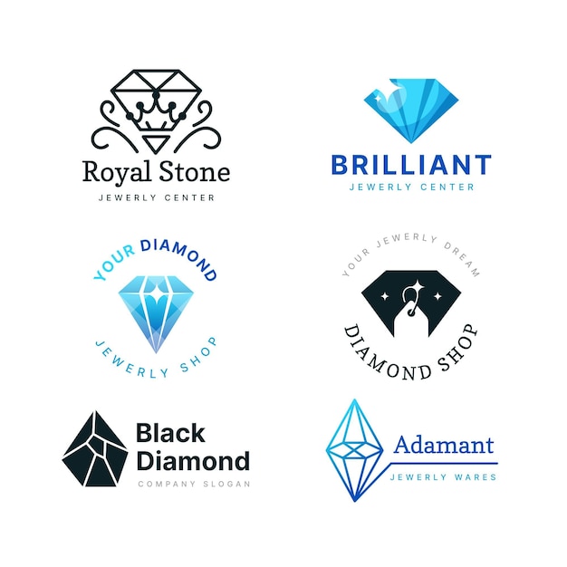 Vector diamond logo collection