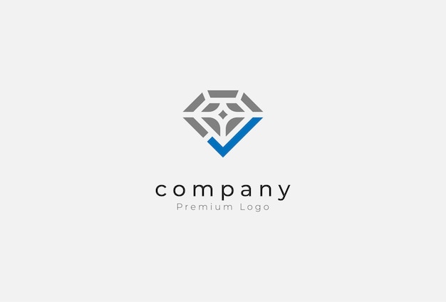 Diamond Logo Design бриллиант с комбинацией галочек