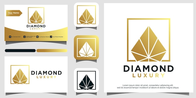 Modello di progettazione logo diamante