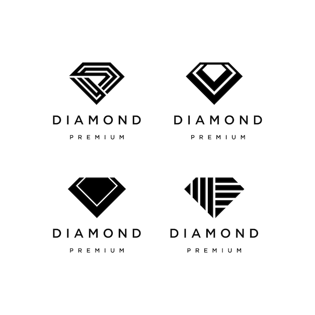 Modello di progettazione dell'icona del logo del diamante