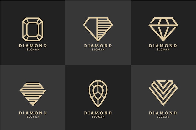 Vector diamond logo template concept