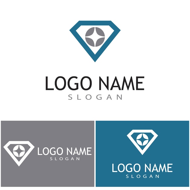 Дизайн векторной иконки логотипа Diamond