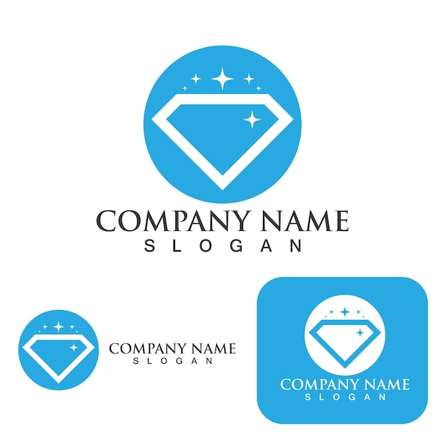 Diamond logo template vector icon illustration design