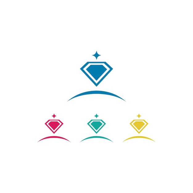 Diamond logo template vector icon illustration