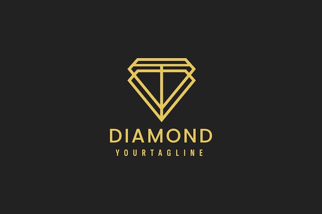 Illustrazione dell'icona vettoriale del logo del diamante