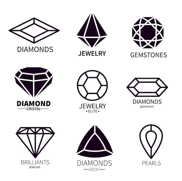 Vector 다이아몬드 로고 보석 다이아몬드 보석 보석 diamantes 고급 보석 보석과 화려한 크리스탈 보석 보석 벡터 상징 그림 보석 다이아몬드 회사 비즈니스 고급 보석
