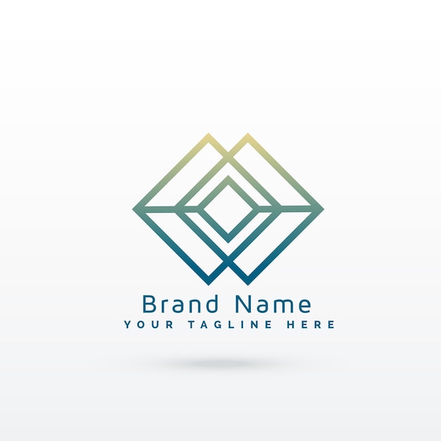 Vector diamond logotype concept