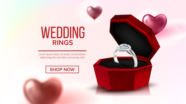 diamond platinum ring in box landing page