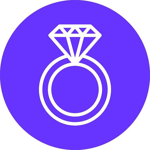 Diamond Ring Icon Stijl