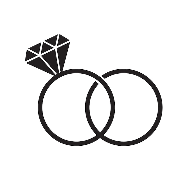 diamond ring icon vector illustration