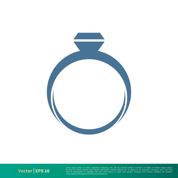 Vector diamond ring icon vector logo template illustration design vector eps 10