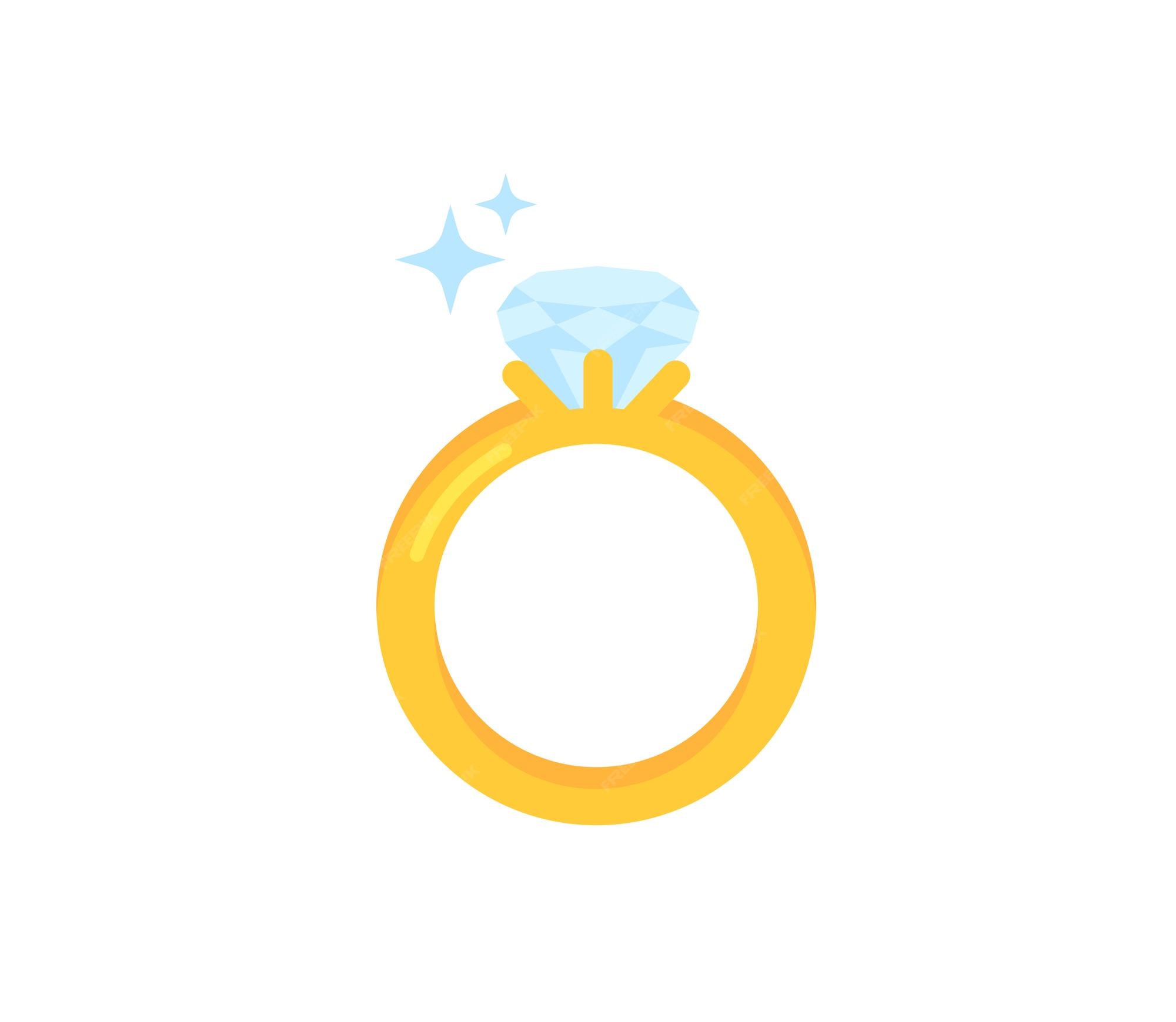 Premium Vector Diamond ring vector isolated icon. Emoji illustration