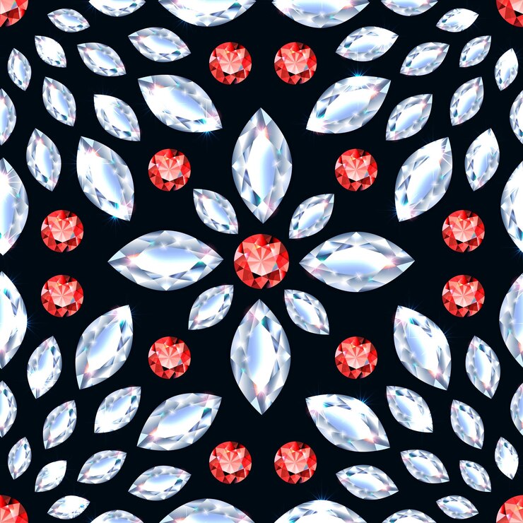 Vector diamond seamless pattern realistic luxury vector eps10