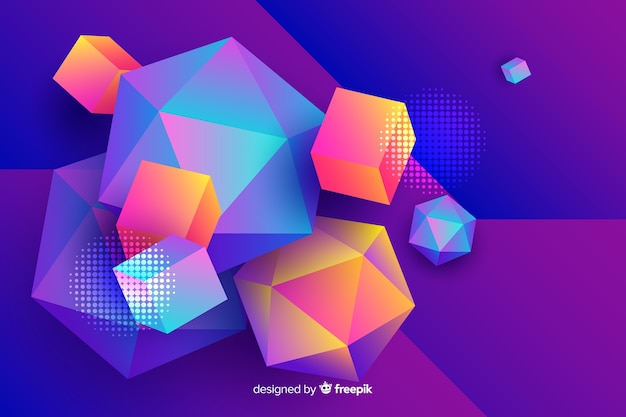 Diamond and squared shapes background