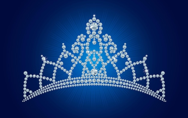 Diamond tiara vector illustrations