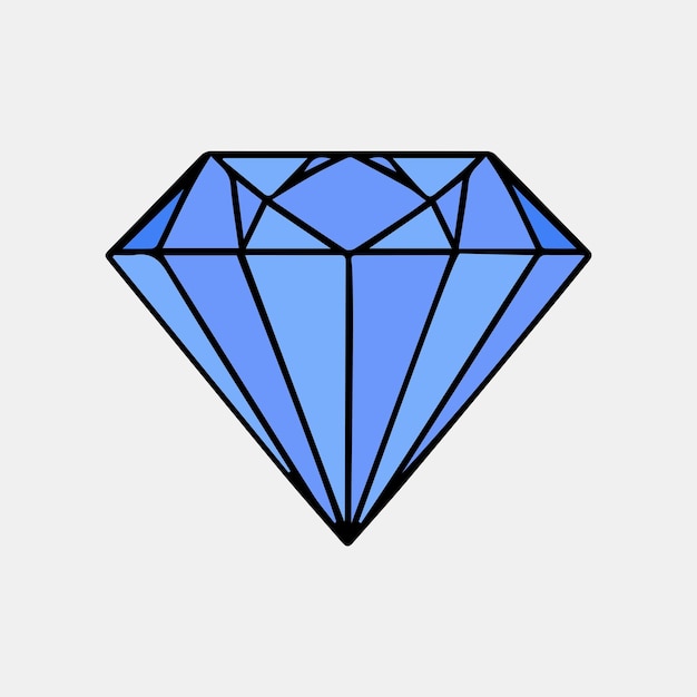 diamond vector doodle outline illustration