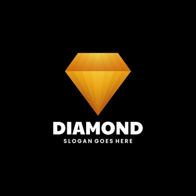 Diamond vector logo gradient colorful