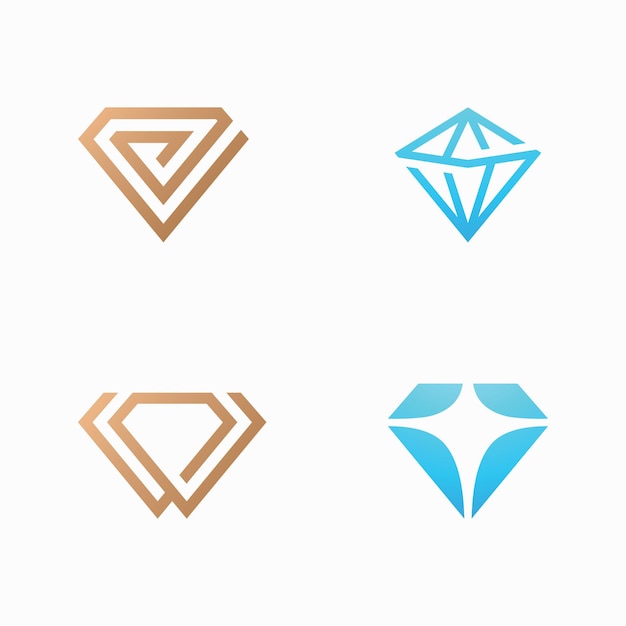 Vector diamond vector logo icon design template