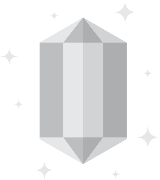 Vector diamond with sparkle illustration in minimal style