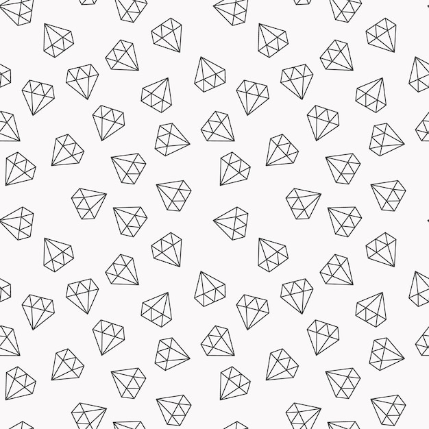 Diamonds random seamless vector pattern or background