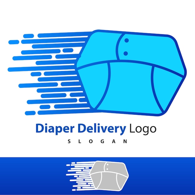 diaper delivery logo template