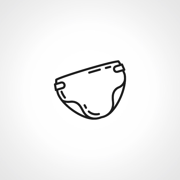 diaper outline icon disposable baby nappy line icon