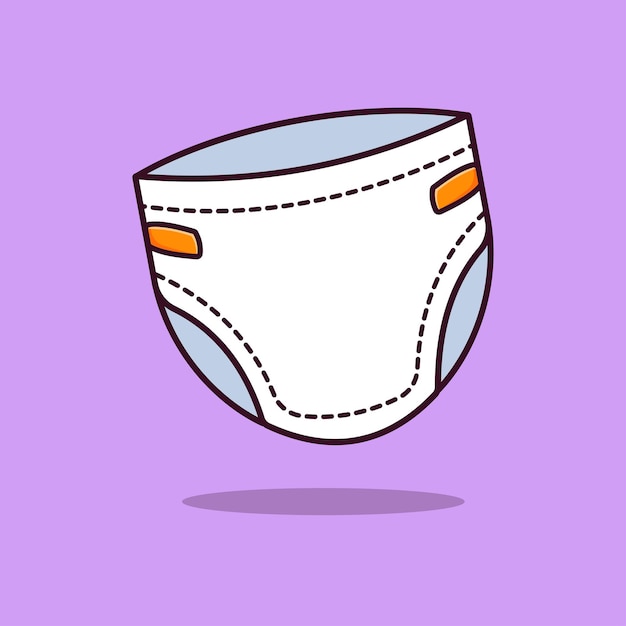 Vector diaper vector illustration isolated icon