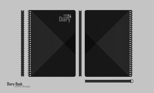 Diary book cover design illustrationEPS file