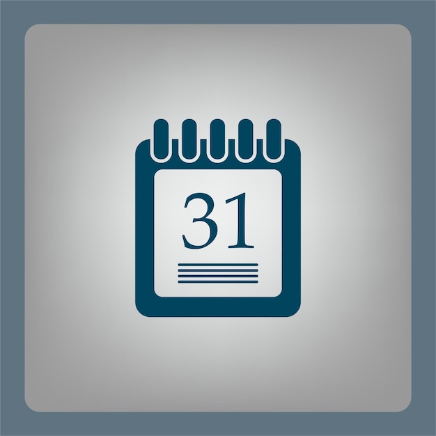 Символ календаря Векторная иллюстрация на сером фоне Eps 10 Diary