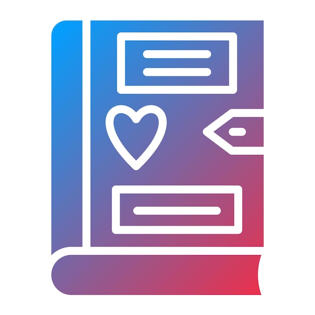 Vector diary icon style