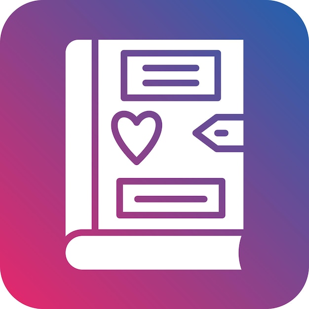 Vector diary icon style