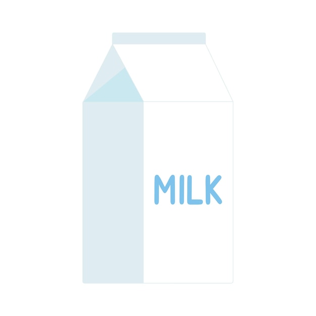 Vector diary product milk pack flat style design vector illustration isolated on white background.