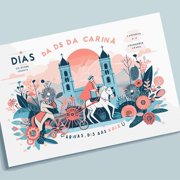 Dias das carinas flyer achtergrond