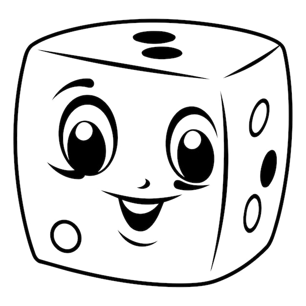 Dice icon Cartoon illustration of dice vector icon for web design