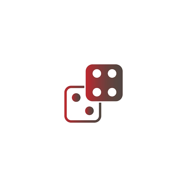 Dice icon logo design template illustration