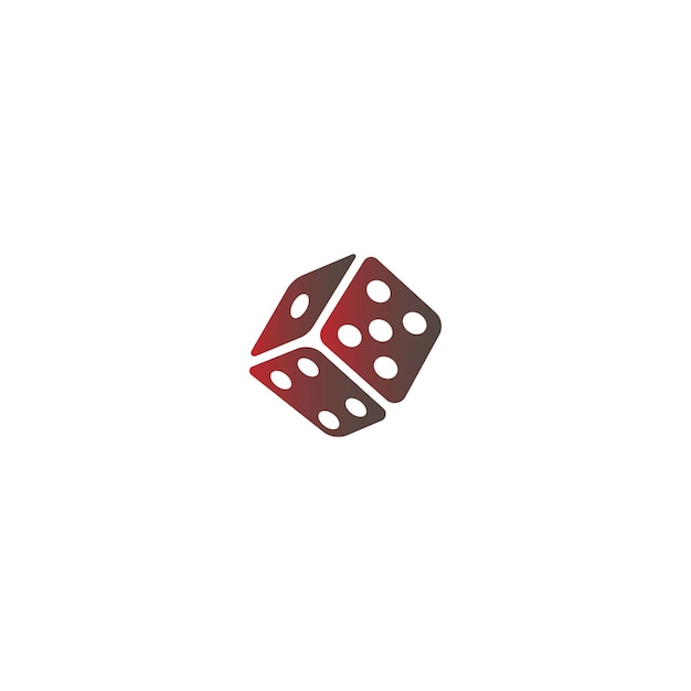 Dice icon logo design template illustration