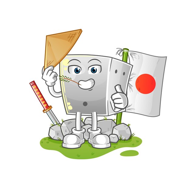 dice japanese vector. cartoon character