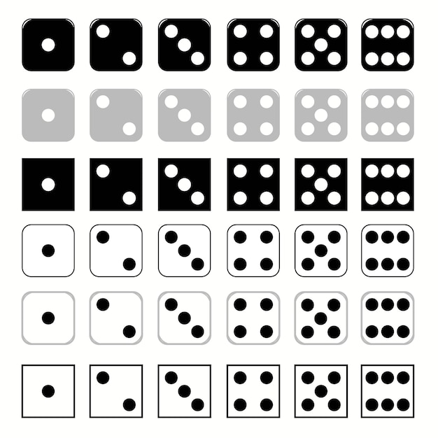 Dice Set vector icon Game dice