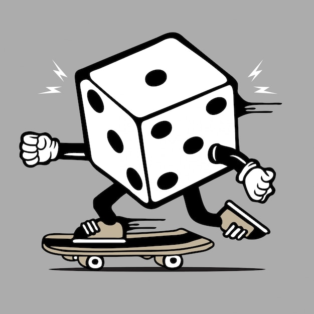 Dice Skater Скейтборд Персонаж