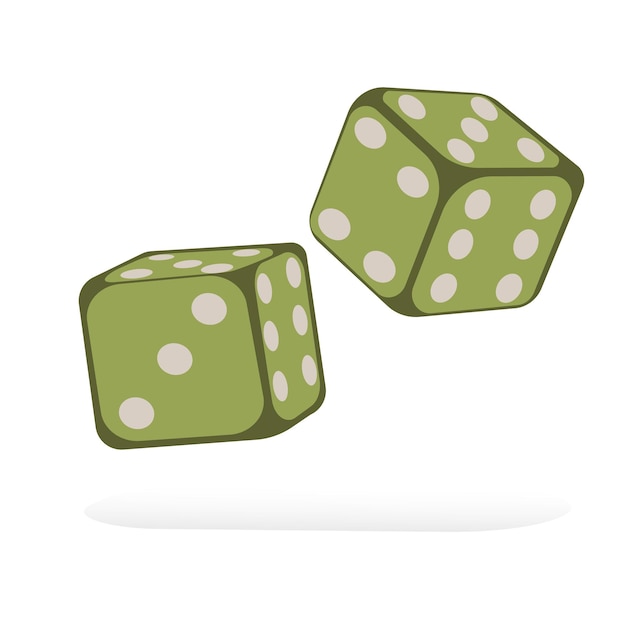 Dice two cubes for gambling or divinatio