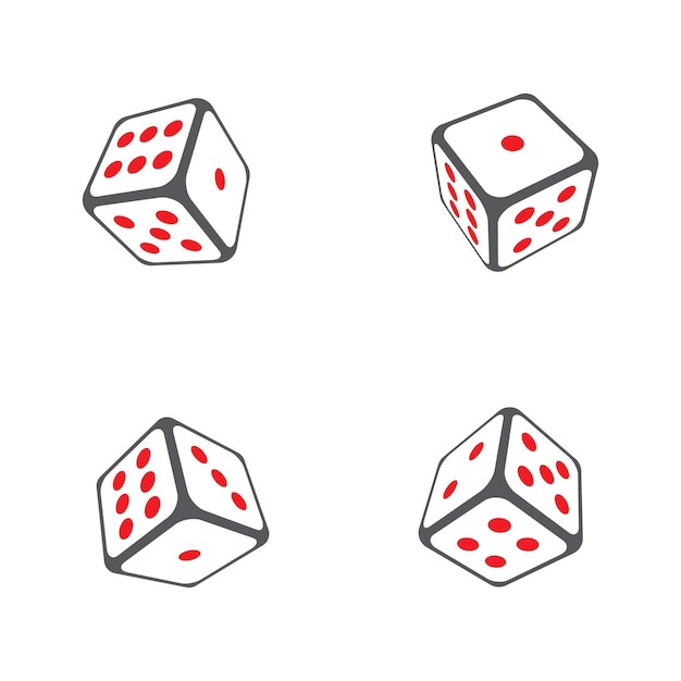 Dice vector icon design template