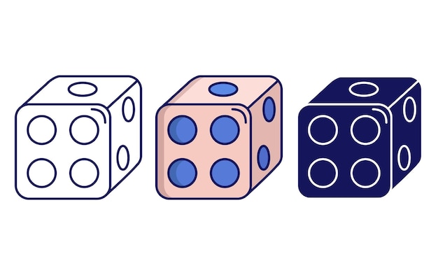 Dice vector icon