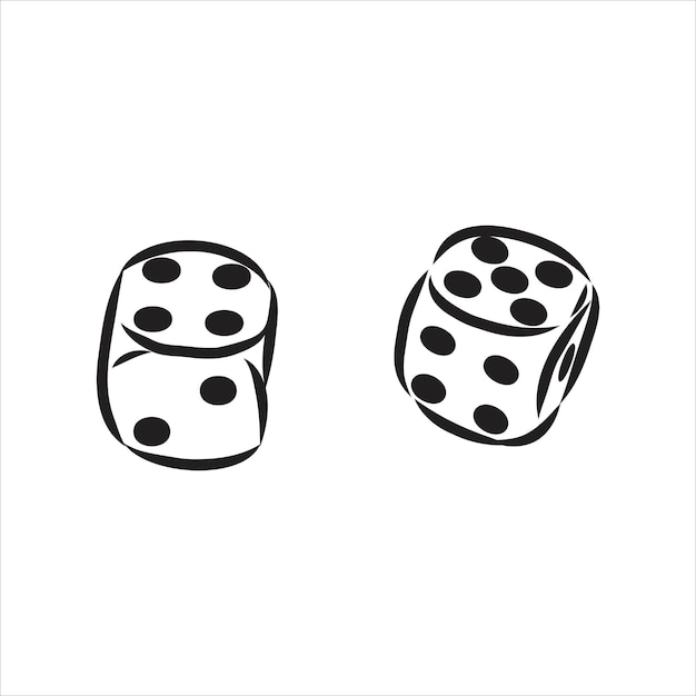 игральные кости вектор эскиз