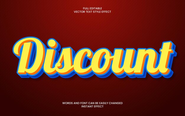 Vector dicount text effect