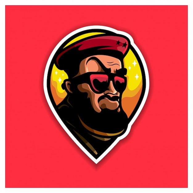 dictator algemeen mascotte logo