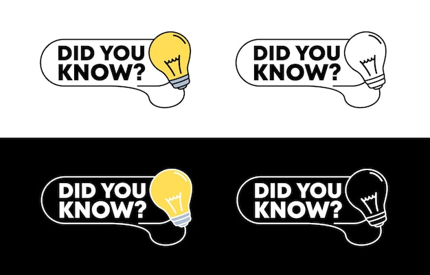 ベクトル バナーと電球のアイデアを知っていましたか?