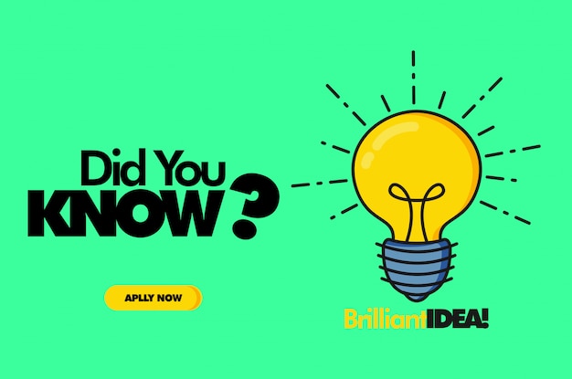 Did you know? Bulb Vector Illustration 